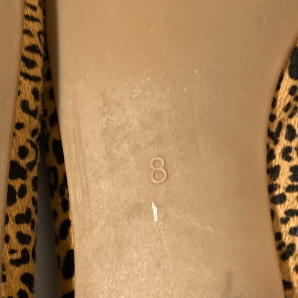 Madewell The Cory Flat in Leopard Calf Hair Size 8 - Picture 8 of 9